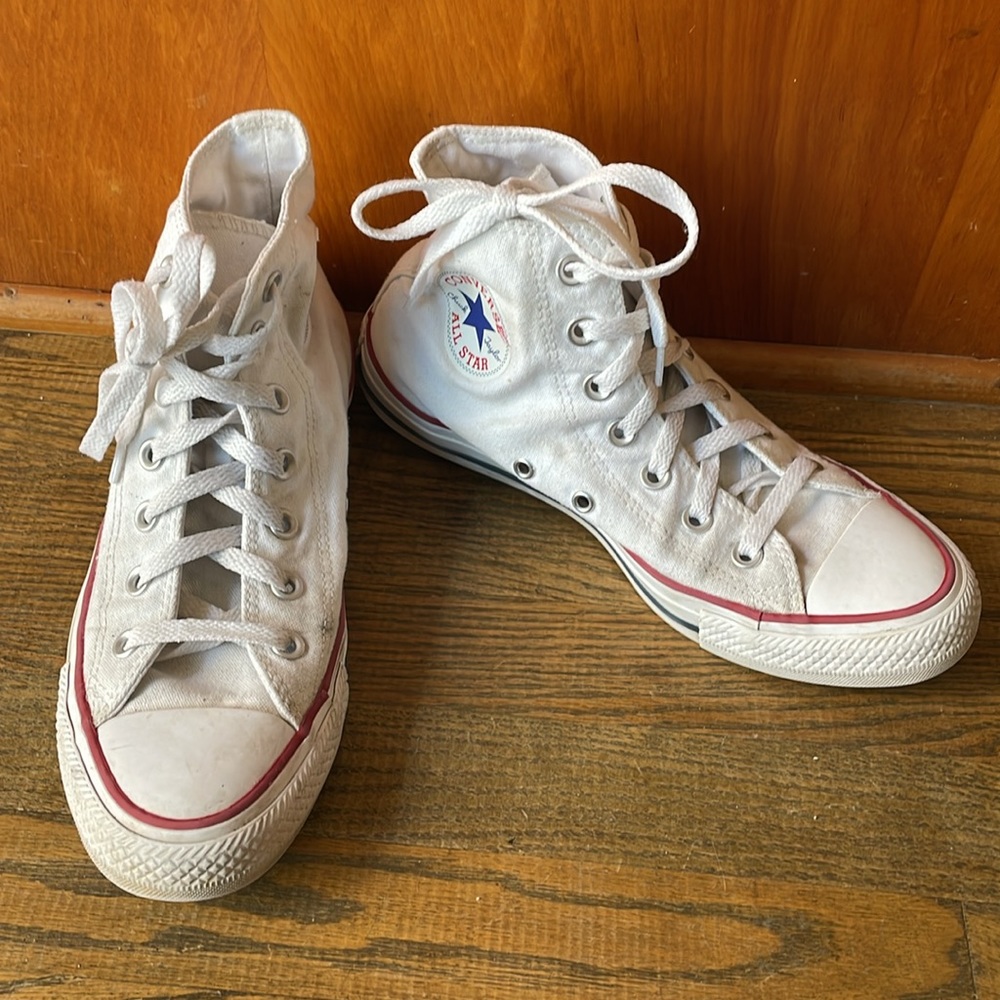 Converse high tops. White